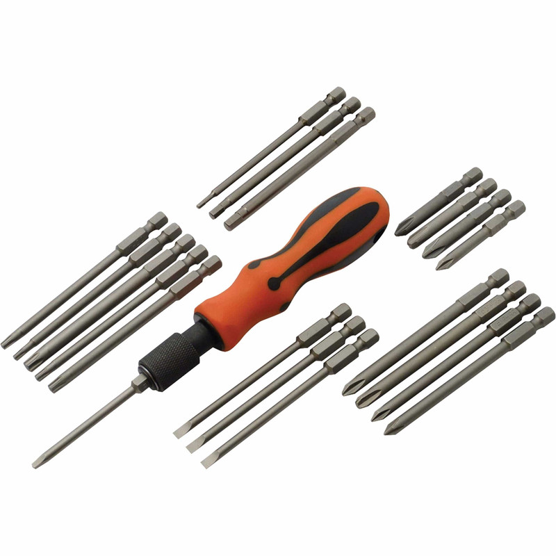 Screwdriver Set With Removable Bits with Comfort Grip Handles, 21pc